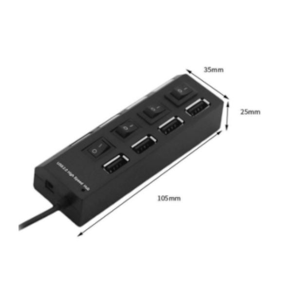 4 Port Led Usb Hub Four Ports 2.0 Concentrator With Light And Separate Switch Fo Carousel 2