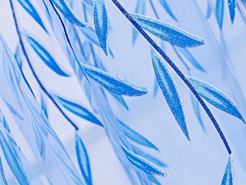 Pair of Willow Curtains Sheer Tulle Curtains Room Door Curtain Home Decor Blue Carousel 6