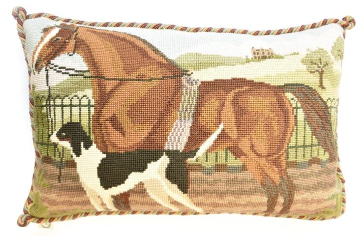 Elizabeth Bradley Tapestry Kit - Suffolk Punch and Hound Carousel 1