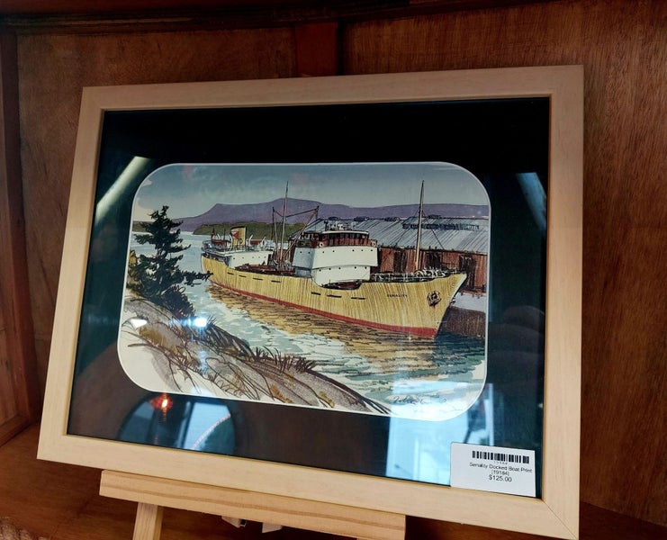 Seriality Docked Boat Print [19184] Carousel 1