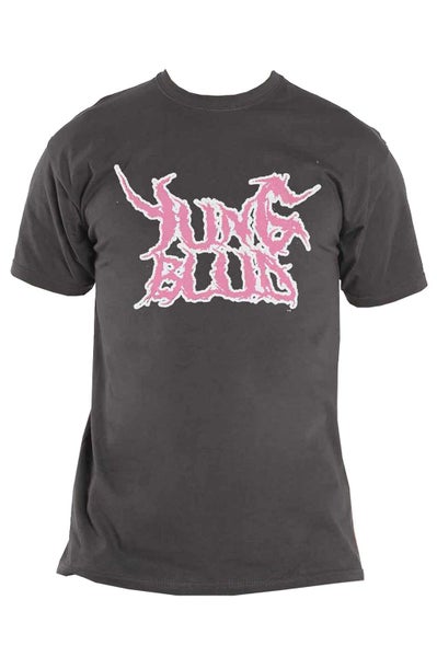 Yungblud T Shirt DEADHAPPY Pink Logo new Official Mens Charcoal Grey Carousel 4