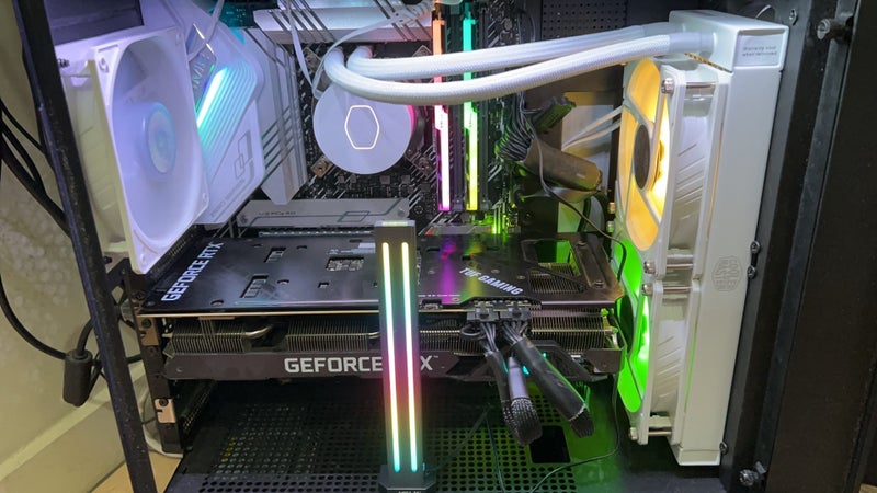 Jeyi iBrace-RGB ARGB Graphics Card Holder Alloy body Magnetic Base Carousel 2