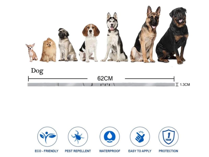 Dog Flea and Tick Collar 62cm, 8 Months Control Protection62996553863937113