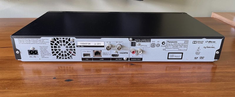 Panasonic DMR-PWT530 BlueRay, 500gb HDDRecorder, Freeview Carousel 2