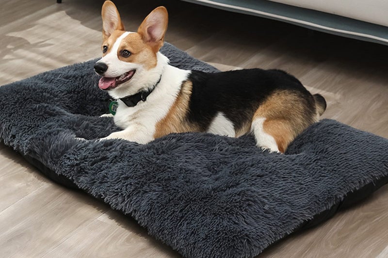 55x40cm Pet Warm Pad Dog Bed Pad Pet Plush Mat Cat Bed Pad Fluffy Dog Bed Black Carousel 5