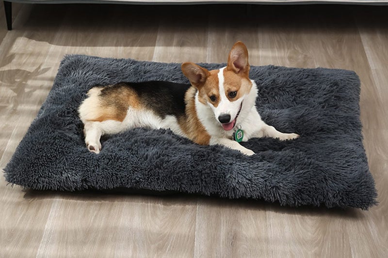55x40cm Pet Warm Pad Dog Bed Pad Pet Plush Mat Cat Bed Pad Fluffy Dog Bed Black Carousel 1