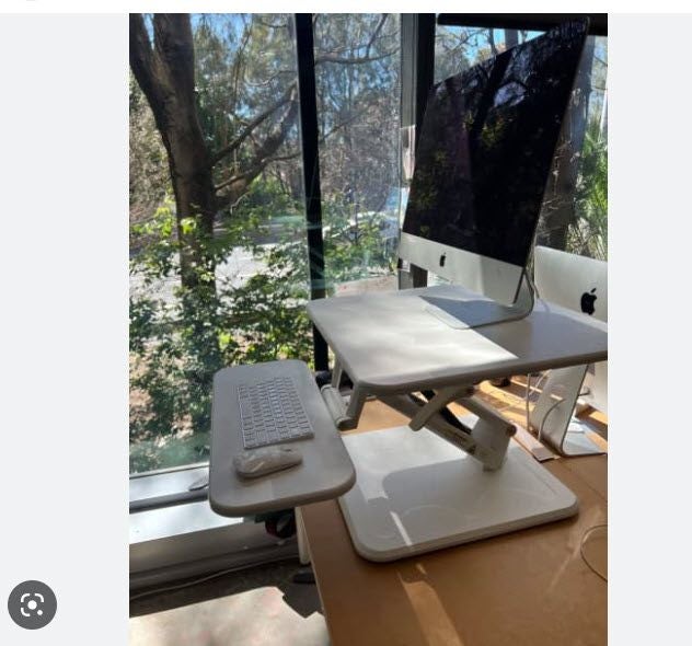 Ergolux Lite Height Adjustable Sit Stand Desk Riser (Compact) Carousel 3