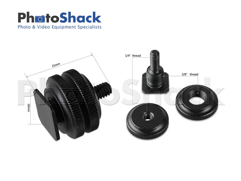 Cold Shoe Adapter with 3/8" to 1/4" thread Carousel 2