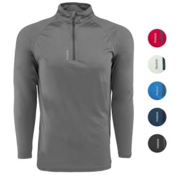 REEBOK MEN'S PLAY DRY 1/4 ZIP JACKET (GRAPHITE SIZE M) Carousel 1