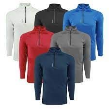REEBOK MEN'S PLAY DRY 1/4 ZIP JACKET (GRAPHITE SIZE M) Carousel 2