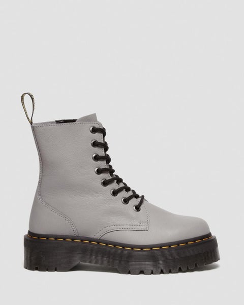 Dr. Martens Jadon III Platform Leather Boots Zinc Grey Pisa Carousel 1