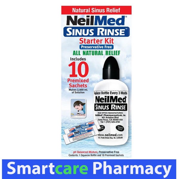 NeilMed Sinus Rinse Starter Kit - 240ml Bottle and 10 Sachets Carousel 1