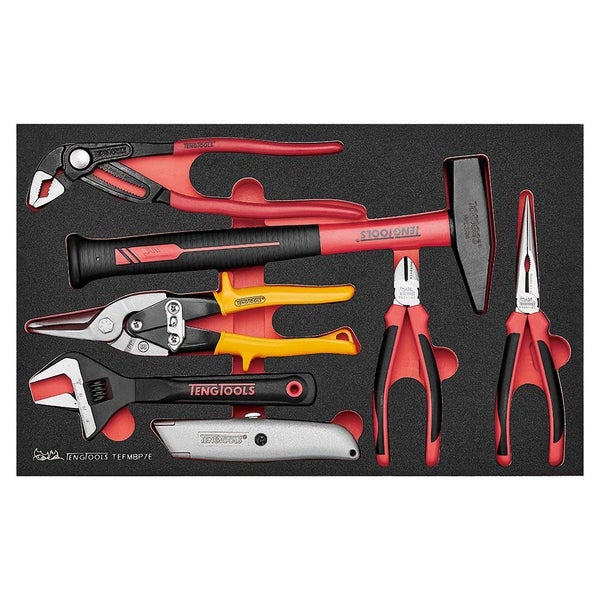 Teng 7pc Plier and Engineers Hammer Set Carousel 1
