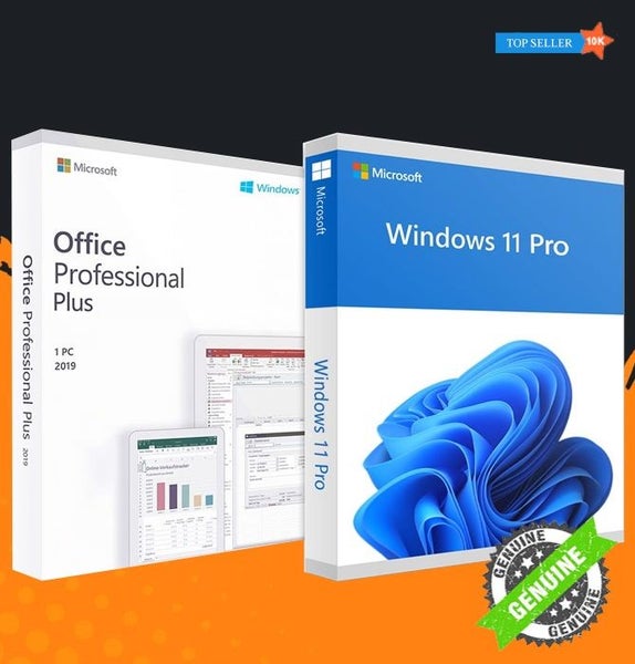 ***COMBO*** Microsoft Windows 11 Professional + Office 2019 Professional Plus Carousel 1