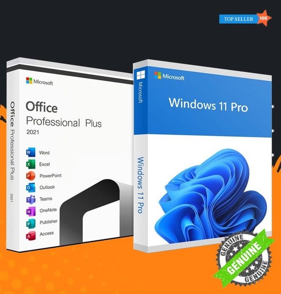 ***COMBO*** Microsoft Windows 11 Professional + Office 2021 Professional Plus Carousel 1
