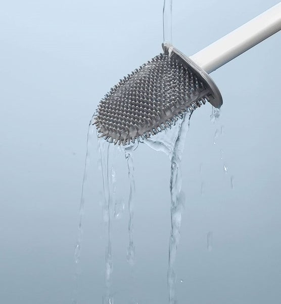 Flex Silicone Toilet Brush with Holder-White Carousel 2