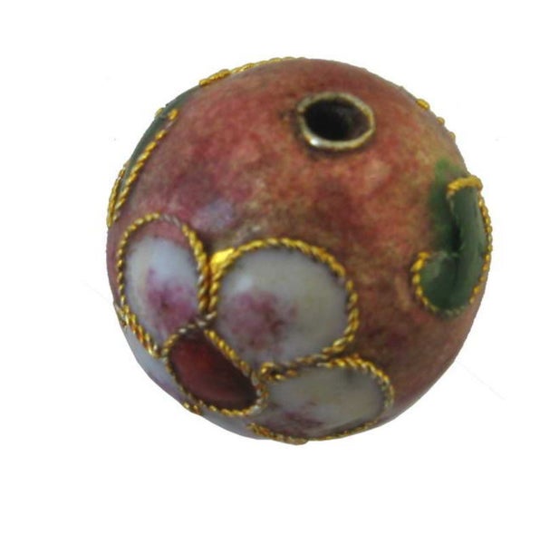 Beads - Cloisonne - 15mm Bead 4pcs - Set of 2 Carousel 1