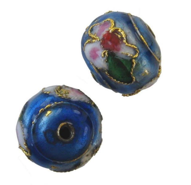 Beads - Cloisonne - 11x13mm Bead 6pcs - Set of 2 Carousel 1