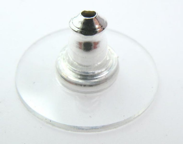 Findings - Earring Component - Earring Disk Back Silver - Set of 3 Carousel 1