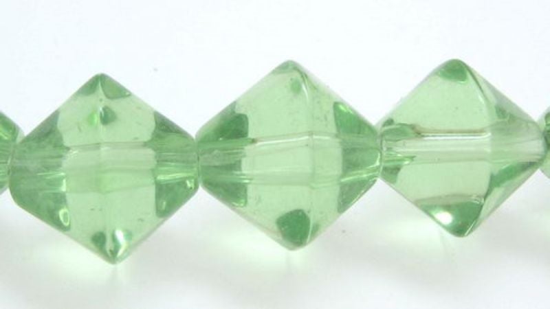 Beads - Glass Faceted Beads - Bicone 10x10mm 35pcs LIME - Set of 3 Carousel 1