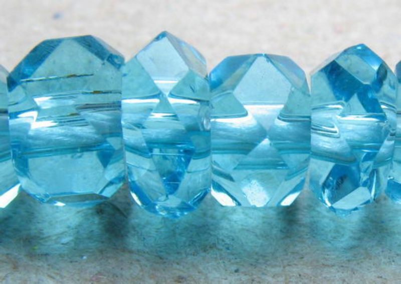 Beads - Glass Faceted Beads - 3x5mm 138pcs Glass Rondell BLUE - Set of 2 Carousel 1