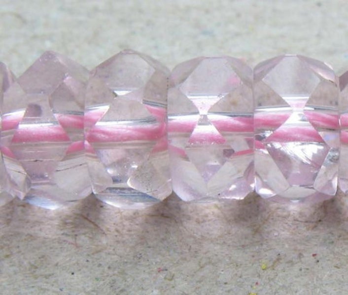 Beads - Glass Faceted Beads - 3x5mm 17pcs Glass Rondell - Set of 10 Carousel 1