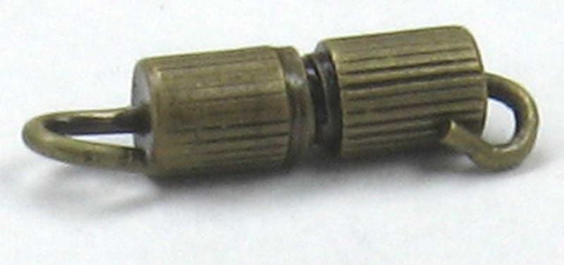 Findings - Connectors &Bails - 8.5x3mm Screw Clasp 50pc Antq_ - Set of 2 Carousel 1
