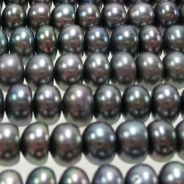Beads - Pearls - Freshwater 4.4x5.6mm BLACK - Set of 3 Carousel 1