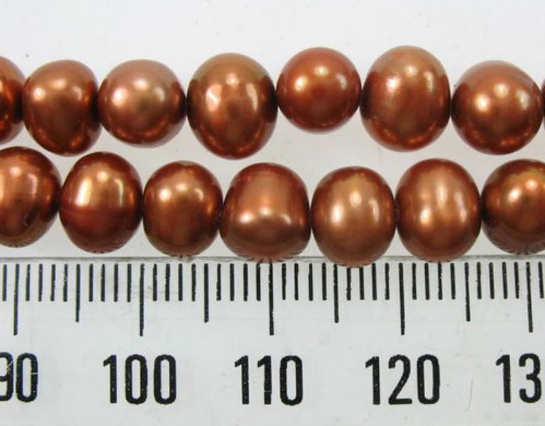 Beads - Pearls (Freshwater) - LT.BROWN - Set of 2 Carousel 1