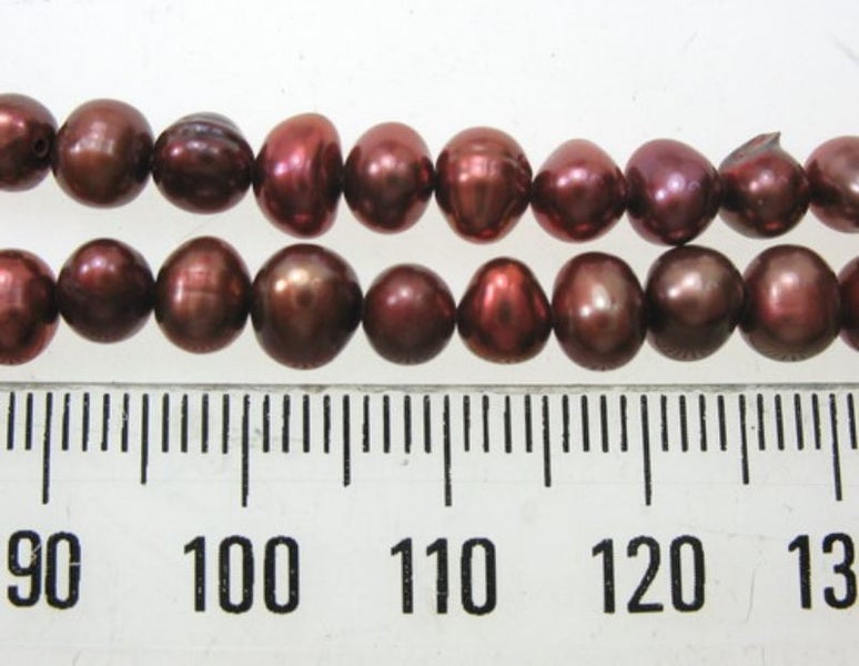Beads - Pearls (Freshwater) - BROWN - Set of 2 Carousel 1