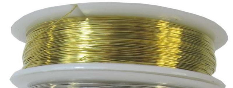 Beading Wire / Thread - 0.5mm Plated Copper Wire 21m OLD - Set of 2 Carousel 1