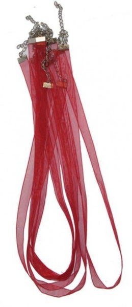 Beading Wire / Thread - 10MM Organza Ribbon Pack Of 10 RED - Set of 2 Carousel 1