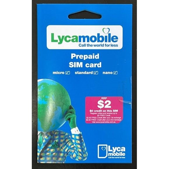 LycaMobile Prepaid SIM Card $2 Carousel 1