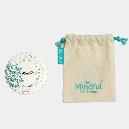 Knitpro Mindful Sterling Silver Plated Metal Needle Gauge Carousel 2