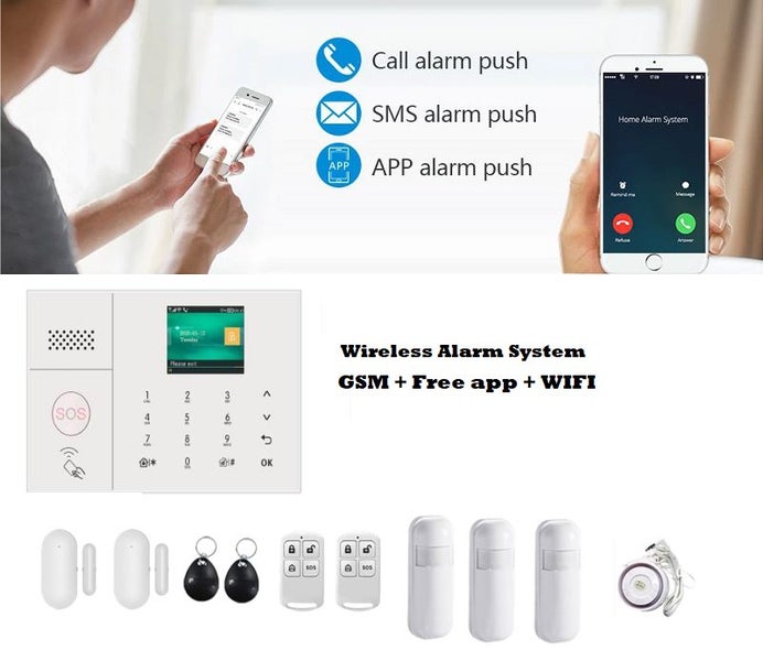 4G GSM Wifi Wireless GSM WIFI FREE APP Alarm System FREE APP Smart Life & Tuya Carousel 1