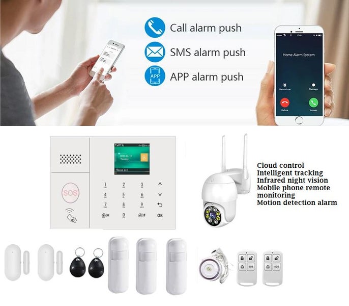 Wireless GSM WIFI FREE APP Alarm System Carousel 1