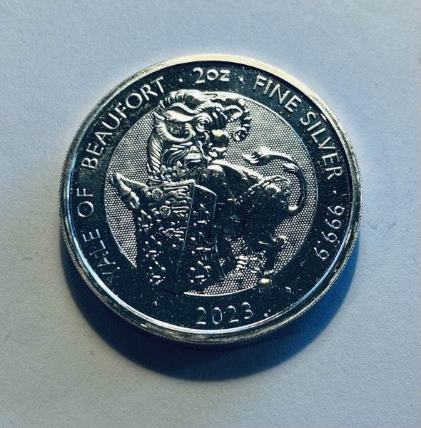 Royal Mint 2023 2 oz Tudor Beasts Yale of Beaufort .9999 Silver Coin Carousel 1