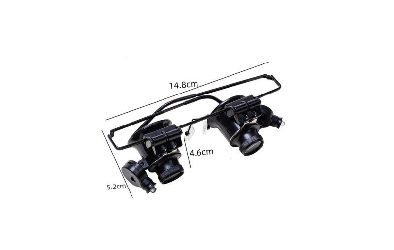 PTN Twin lens 20X Magnifier Magnifying Eye Glasses Loupe Jeweler LED Light Carousel 2