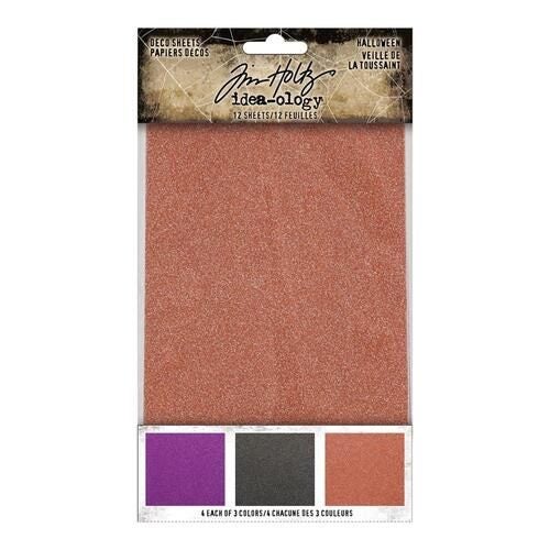Idea-Ology Tim Holtz Adhesive Deco Sheets 4"X6" 12/Pkg - Halloween Carousel 1