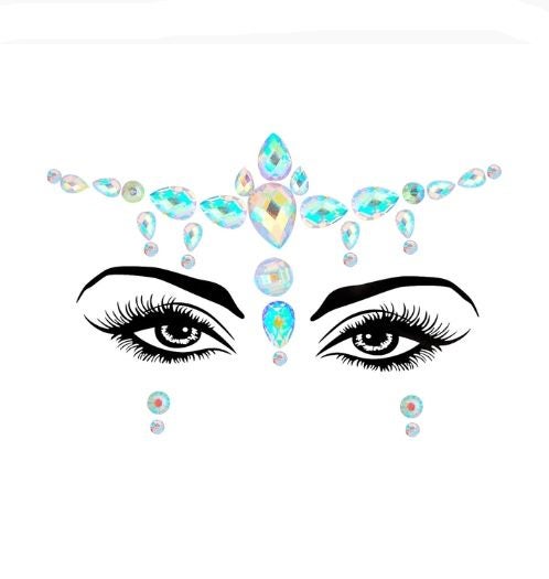 Adhesive Eye Face Gems Jewels Rhinestone (S41) Carousel 1