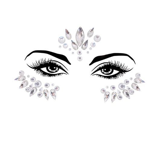 Adhesive Eye Face Gems Jewels Rhinestone (S40) Carousel 1