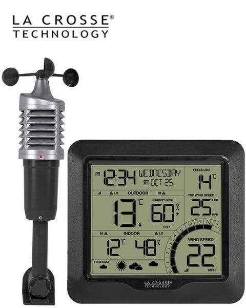327-1417BW LA CROSSE WIND SPEED WEATHER STATION Carousel 1