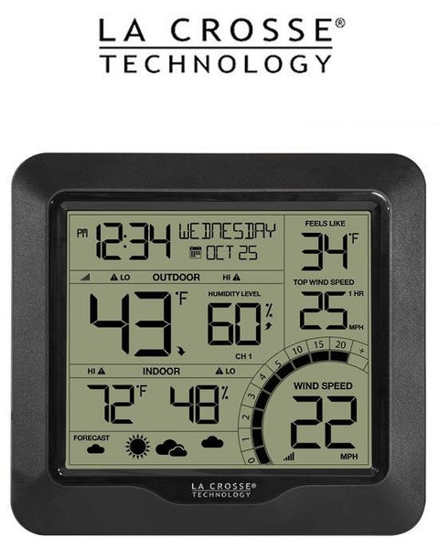 327-1417BW LA CROSSE WIND SPEED WEATHER STATION Carousel 2