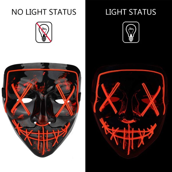 LED Light UP Mask, Mask for Cosplay Halloween Costume Masquerade Parties62934714632962112