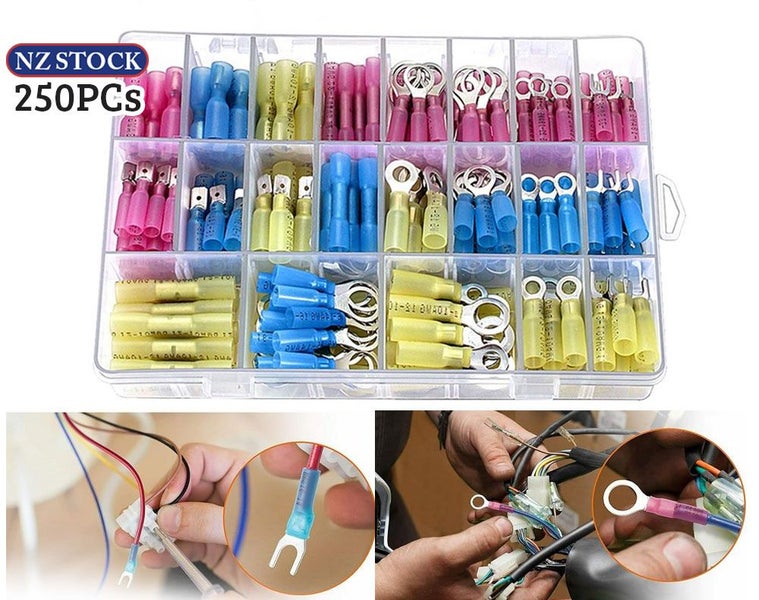 250Pcs Electrical Wire Terminal Crimp Connectors Carousel 1