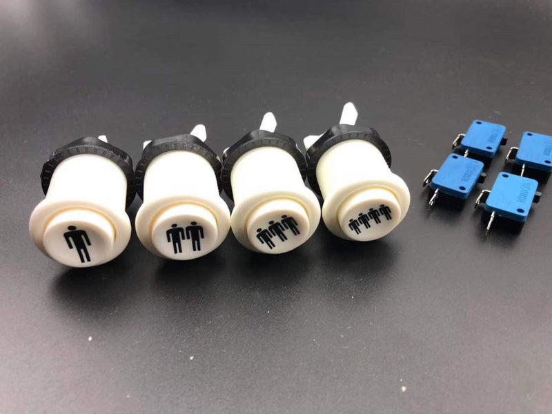 arcade button player 1 player 2 player 3 player 4 28mm Carousel 1