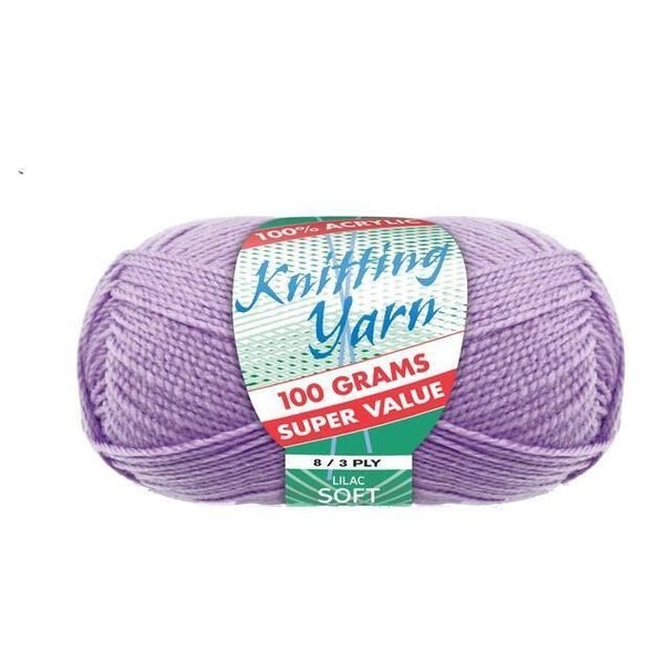 5x 100g Knitting Yarn 8 Ply Super Soft Acylic - #302 Lilac - Yatsal Carousel 1