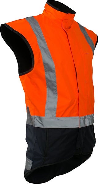 Caution StormPro DN Fleece Lined Vest - Orange/Navy or Yellow/Navy - XS to 8XL Carousel 2