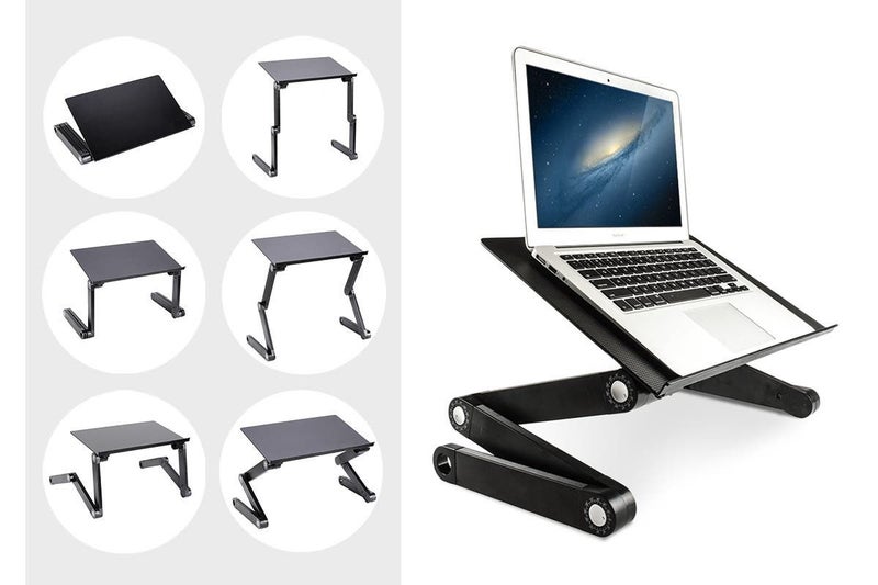 Kogan Adjustable Laptop and Tablet Stand with Mouse Pad Carousel 1