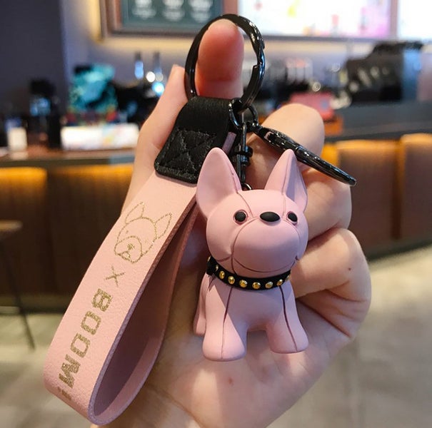 Key Ring Bull Dog Pink Carousel 1